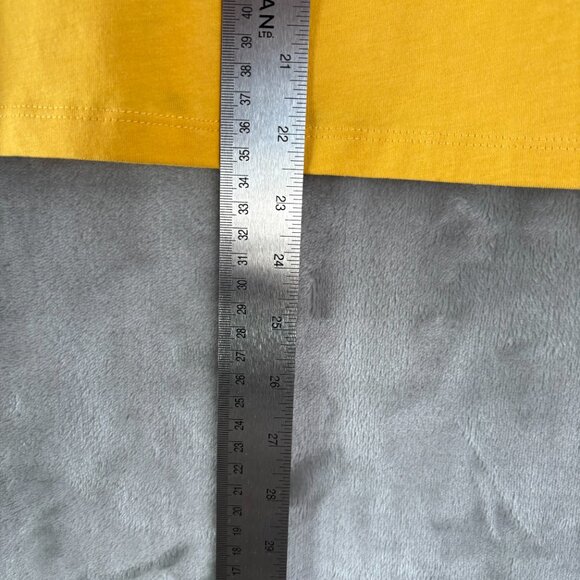 Tommy Jeans Womens Preppy Casual T-Shirt Sz S or M Yellow Short Sleeve Crew Neck - Picture 3 of 10